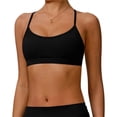 thumbnail image 1 of Sujetadores de entrenamiento de yoga con tiras y espalda abierta for mujer, almohadillas extraíbles entrecruzadas de soporte bajo for gimnasio deportivo, 1 of 5