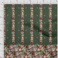 thumbnail image 1 of Soimoi Polyester Crepe Fabric Leaves & Rose Panel Print Sewing Fabric Yard 52 Inch Wide, 1 of 5