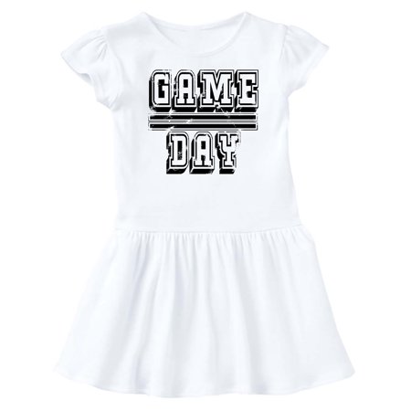 

Inktastic Thanksgiving Game Day Distressed in Black Gift Baby Girl Dress