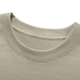thumbnail image 4 of BXINGOHAI Men's Fashion Loose Fit Crewneck Solid T-Shirt Athletic Lightweight Short Sleeve Gym Workout Tops Today Khaki,S, 4 of 6
