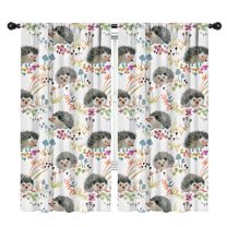 Blackout Kids Curtains,Hedgehog and Mushroom Childrens Insulated Curtains Set Of 2,Bedroom Essentials,Toddler Room Decor 42"x84"(106x213cm)