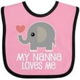thumbnail image 3 of Inktastic Nanna Loves Me Grandchild Boys or Girls Baby Bib, 3 of 4
