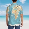 thumbnail image 4 of Yiaed World Map With Animals 1 Print Hawaiian Shirt for Men Short Sleeve Button Down Shirts Beach Shirts for Men,X-Large, 4 of 7