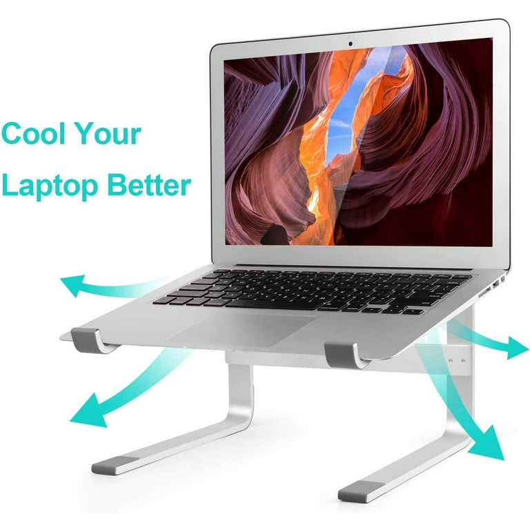 SOUNDANCE Laptop Stand, Aluminum Computer Riser, Ergonomic Laptops Elevator  for Desk, Metal Holder Compatible with 10 to 15.6 Inches Notebook