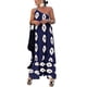 thumbnail image 1 of Vestido PRETTYGARDEN Maxi Floral Azul Marino de Un Solo Hombro Talle Grande, 1 of 8
