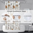 thumbnail image 6 of Autumn Pumpkins Shower Curtain Fall Orange Flowers Grey Leaves Thanksgiving Day Shower Curtains Set for Bathroom with Hooks Polyester Waterproof Fabric Home Decorative, 72x84 Inch, 6 of 6