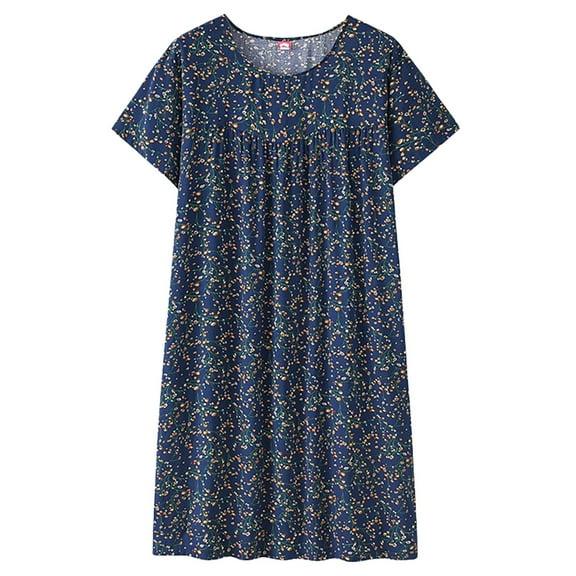 Harpily Special Offer Shirts for Women Summer Cotton Silk Short Sleeved Sleep Dress For Middle Women New Loose Fitting Home Wear Elderly Sleepwear Plus Size Dress
