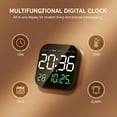 thumbnail image 3 of Digital Wall Clock Large Display 2026 | LED Alarm Clock with Remote, Temperature, Calendar Day, Dimmable Brightness, Timer | Battery Operated for Wall or Desk | Modern Home Bedroom Office, 3 of 9