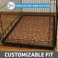 thumbnail image 4 of Drymate Dog Crate Mat Liner, Absorbent, Waterproof, Non-Slip, Machine Washable, Use Under Pet Cage to Protect Floors, Customizable, Brown Stripe Tan Paw, 27" x 42", 4 of 6