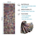 thumbnail image 2 of Multicolor Ethnic Patchwork Pattern Hot Yoga Mat Towel Non Slip for Hot Yoga - Quick-Drying Yoga Mat Cover with 4 Corner Pockets with Travel Bag - Hot Yoga Towel Non Slip 70"x26", 2 of 6