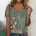 thumbnail image 2 of Bogo Summer Tops For Women With Sleeves Womens Tops Short Sleeve Dressy Casual Womens Blouses Dressy Casual Black Cotton V Neck T Shirts Women Plus Size, 2 of 4