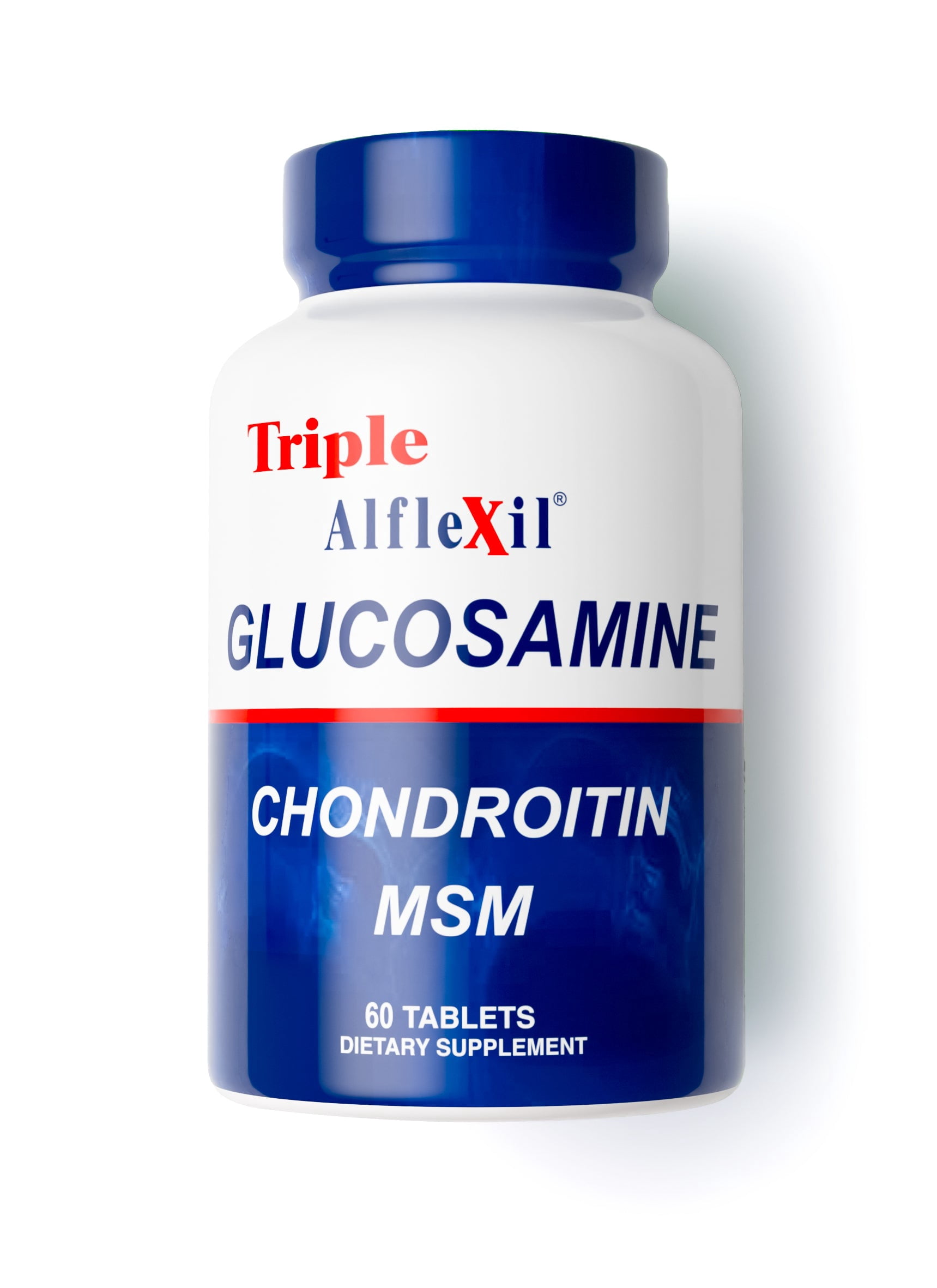 (12 pack) Triple Alflexil Glucosamine Chondroitin & MSM 60 Tablets