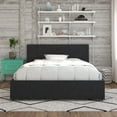 thumbnail image 4 of Novogratz Kelly Upholstered Storage Bed Frame, Full, Dark Grey Linen, 4 of 22