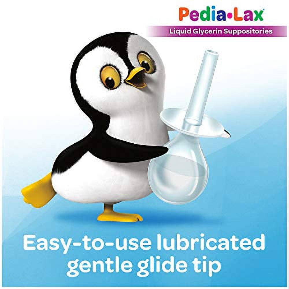 Pedia-Lax Laxative Liquid Glycerin Suppositories for Kids, Ages 2-5, 6 Count