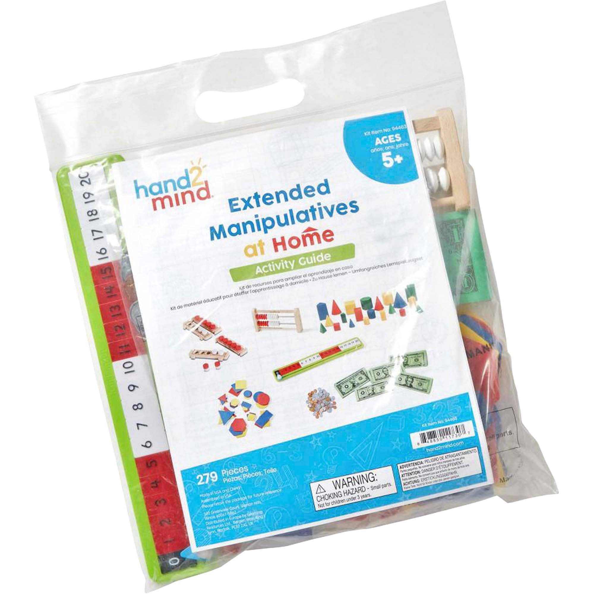 hand2mind Extended Manipulatives at Home Kit for Ages 5+, Math and Counting Supplies