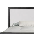 thumbnail image 3 of Kizie Queen Size Bed- Modern Upholstered Black and White Solid Wood, 3 of 6