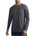 thumbnail image 2 of pstuiky camisas de manga larga para hombre, Camiseta informal de manga larga con cuello redondo para hombre, color liso, transpirable, para correr y hacer ejercicio Tops casuales para hombres xxl, 2 of 8