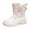 Light Pink, variant on Zshosam Girls Winter Boots Toddler boots Kids Snow Boots Girl's Warm Winter Boots Waterproof Boot Leather Non-slip Size 2,(Light Purple Big Kids 2)