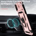 thumbnail image 7 of JTCASES for iPhone XR Case, Heavy Duty Protection Magnetic Car Mount Rotating Stand [Slide Camera Window] Rugged Shockproof Anti-fall Shell for iPhone XR, Rosegold, 7 of 7