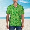 thumbnail image 4 of Kll Men'S Hawaiian Shirt Short Sleeve Button Down Beach Shirts-St Patrick'S Day, 4 of 8