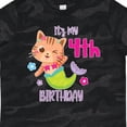 thumbnail image 4 of Inktastic It's My 4th Birthday with Cute Cat Mermaid Girls Toddler T-Shirt, 4 of 5