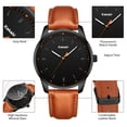 thumbnail image 2 of Men’s Quartz Watch with Large Face, Luminous Hands, Hardened Crystal Lens and Leather Strap Waterproof Water for Man | Ideal Gift for Him, 2 of 7