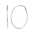 thumbnail image 3 of Time and Tru Adult Female 3 Pair Silver Tone Metal Hoop Earring Set- No Stones, 3 of 5