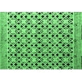 thumbnail image 1 of Ahgly Company Indoor Rectangle Abstract Emerald Green Modern Area Rugs, 2' x 4', 1 of 4