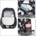 thumbnail image 4 of Hen and Floral Navy Pattern 17" School Backpacks for Teens,Waterproof Oxford Fabric,S-Shape Padded Straps for School,Travel,Hiking,Camping, 4 of 6