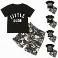 thumbnail image 6 of Kaprioy Boys Summer Outfits Short Sleeve Letter PRETTY FLY FOA A LITTLE GUY Printed T Shirt Top Casual Camo Shorts Clothing Set 6 12 18 24 Month 2T 3T, 6 of 6