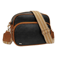 thumbnail image 1 of Bolsa Bandolera Crossbody Mariconera Moda Mujer Belug, Negro/Café, 1 of 5