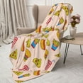 thumbnail image 3 of Sikiie Hamburger Pizza Coke Cozy Flannel Fleece Throw Blanket: Lightweight & Thick for All Seasons - Perfect for Women, Men, & Kids"50"x40", 3 of 6