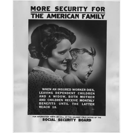 1930S Poster Publicizing The Benefits Available To Mothers And