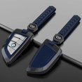 thumbnail image 5 of Funda de cuero para llave de BMW compatible con los modelos X1, X2, X3, X4, X5, X6 y X7, Serie 3, Serie 5, 520i y 530i, llavero con borde afilado, 5 of 5