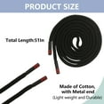 thumbnail image 3 of EKIND 1PCS 51 Inch Long Universal Drawstring Cords Replacement, Suitable for Sweatpants,Shorts,Hoodie String, Simple and Durable (Black Rope, Red Stripe), 3 of 7