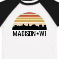thumbnail image 4 of Inktastic Madison Wisconsin Skyline Retro Sunset Boys or Girls Toddler T-Shirt, 4 of 5