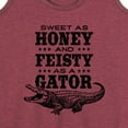 thumbnail image 3 of Instant Message - Sweet As Honey & Feisty As A Gator - Women's Racerback Tank Top, 3 of 6