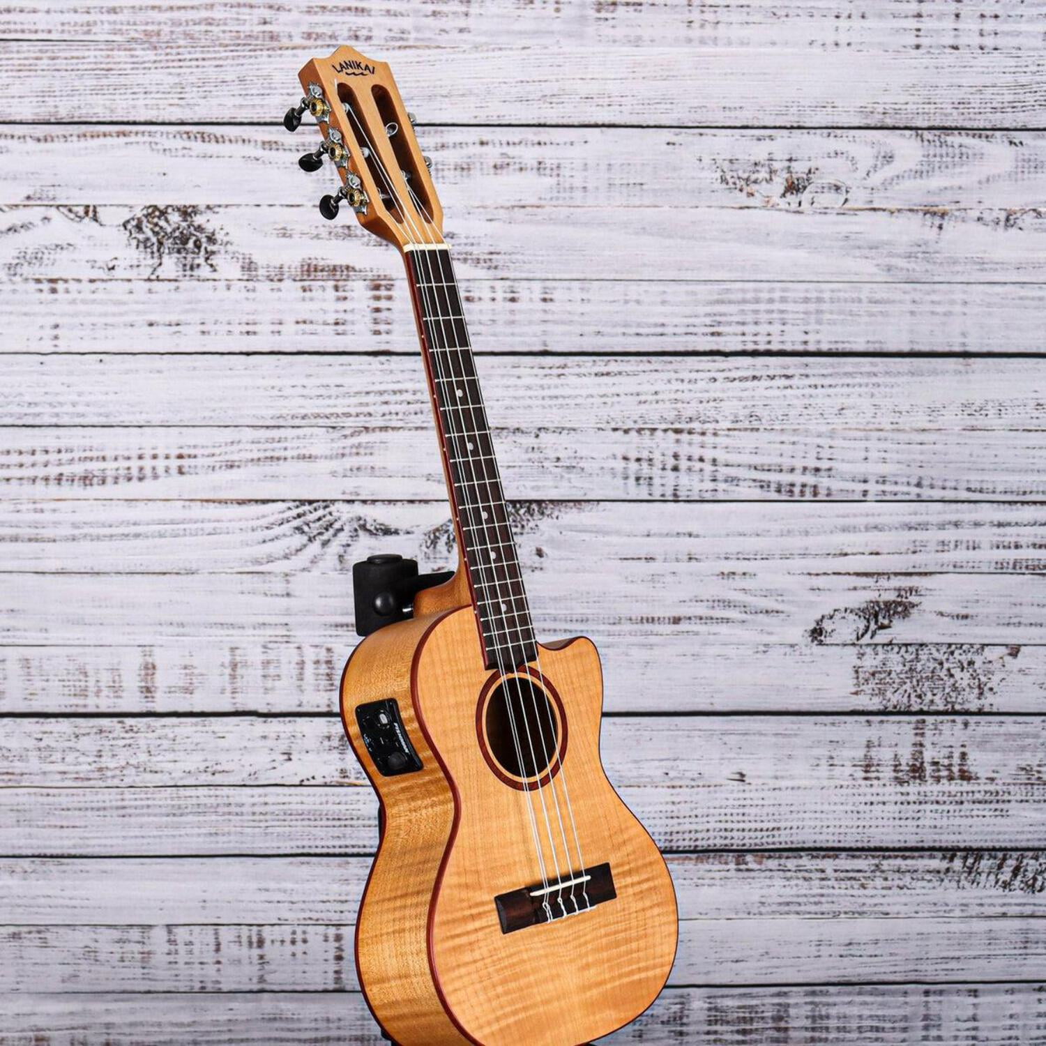 Lanikai FM-5CET Flame Maple 5-String Acoustic Electric Baritone Ukulele with Bag