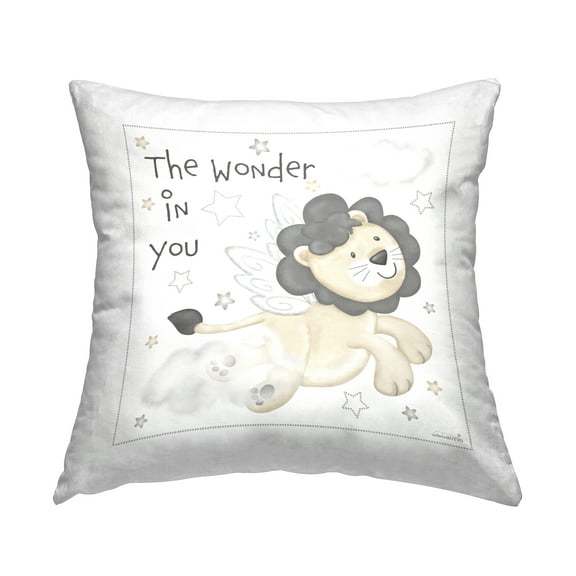Stupell Industries The Wonder In You Phrase Square Decorative Printed Throw Pillow, 18 x 18