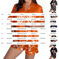 thumbnail image 2 of CQXIDFH Women Halloween Print Satin Pajama Set Lapel Short Sleeve Button Down Top Elastic Waist Shorts 2 Piece Loungewear Silky Cool Summer Holiday Sleepwear Ladies Casual PJ Sets S-3XL, 2 of 3