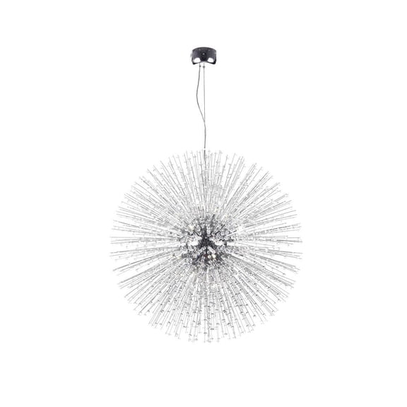 Bethel International Chandelier Chrome Metal & Crystal