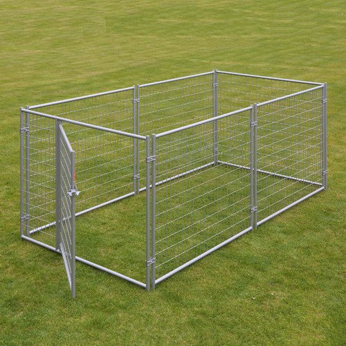 Lucky Dog Modular Outdoor Chain Link Pet Kennel, 10'L x 5'W x 4'H