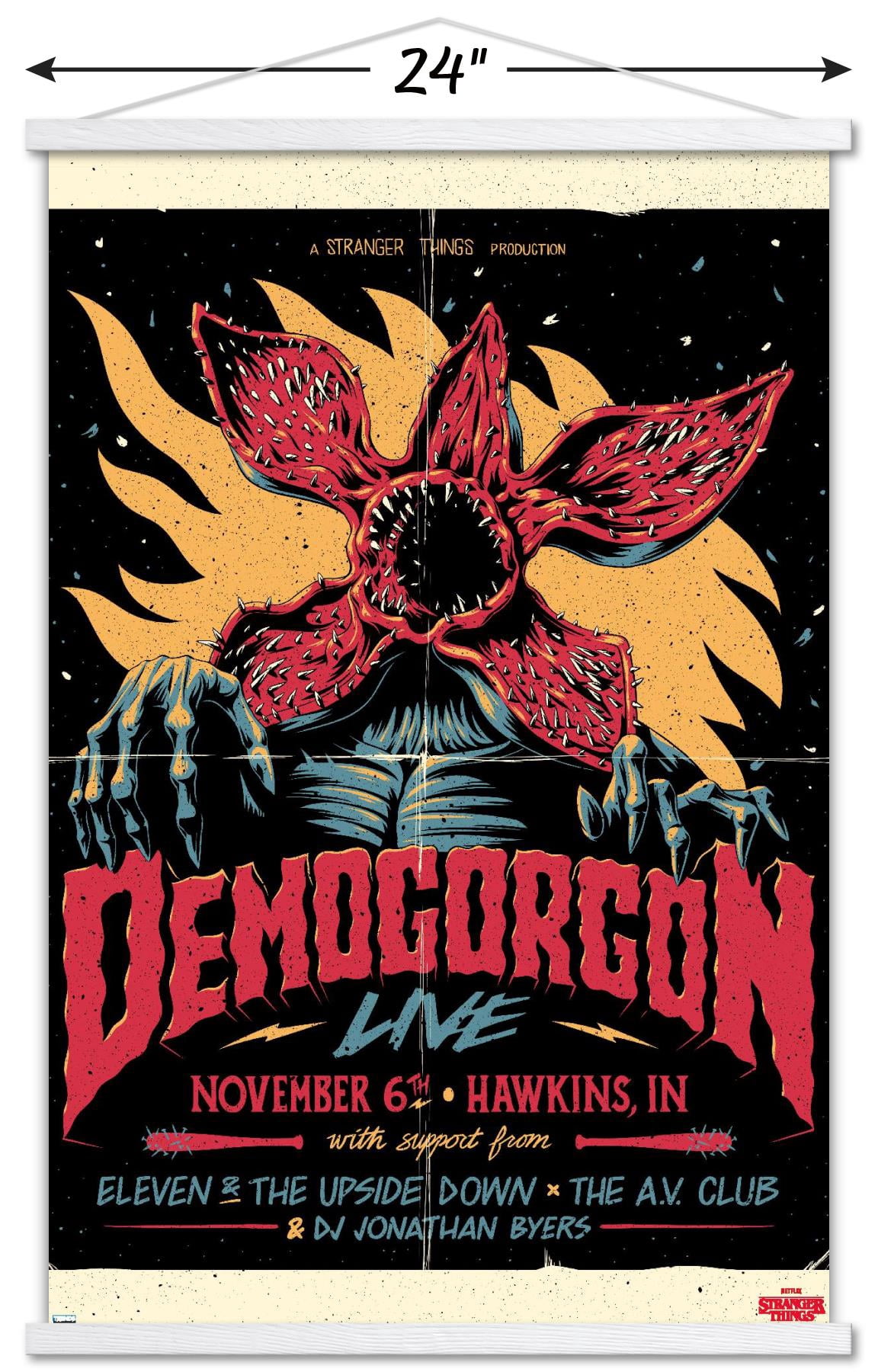 Netflix Stranger Things - Demogorgon Live Wall Poster with Magnetic Frame, 22.375" x 34"