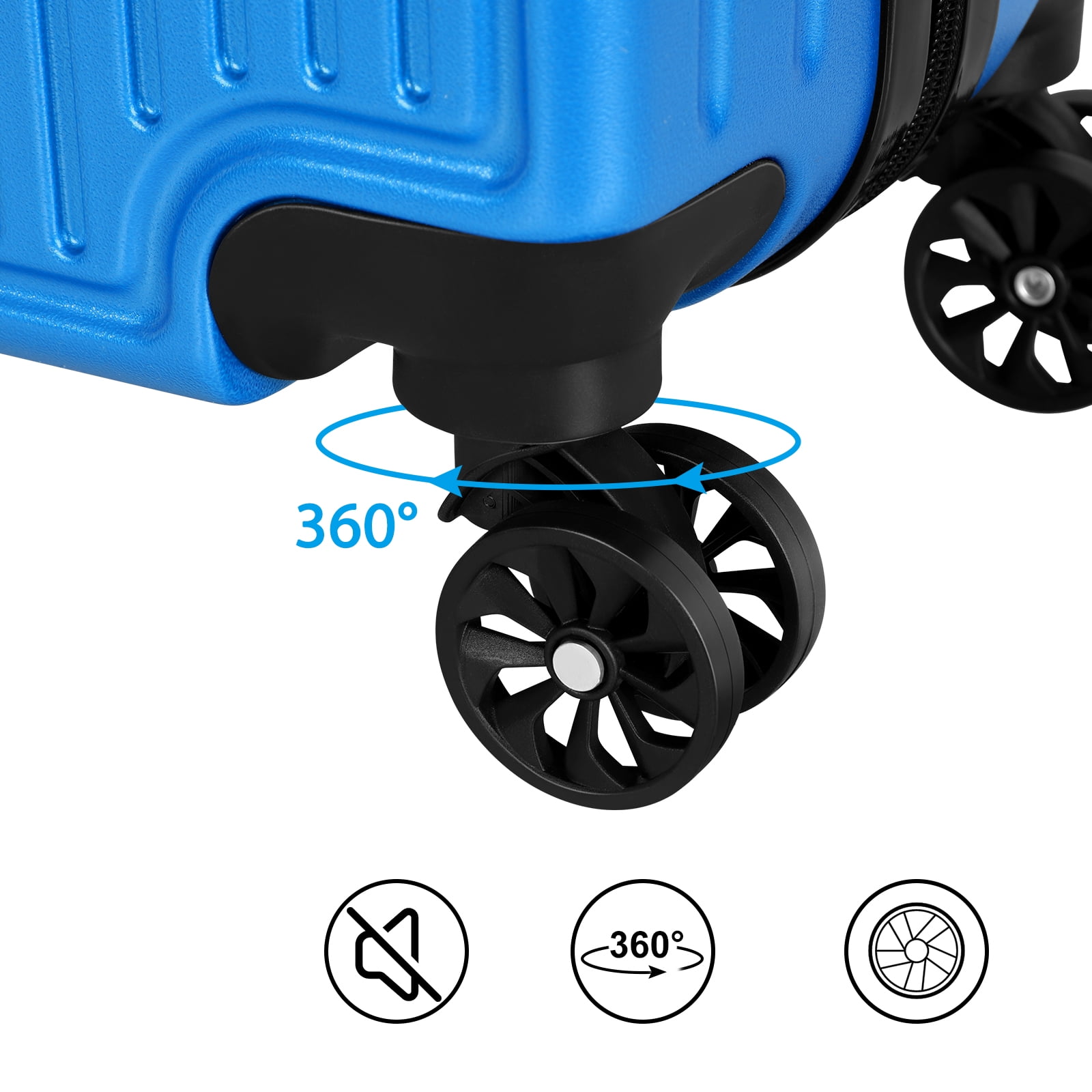 OLOV 17.32" Hardside Underseat Carry On Luggage, Blue