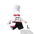 thumbnail image 2 of Dog Chef Halloween Costume - Halloween Scary Dog Costume with Knife and Hat, Pet Cosplay Outfit with Arms, Trimmable Hook & Loop Fastener for Fitting Small Medium Large Dogs, 2 of 7