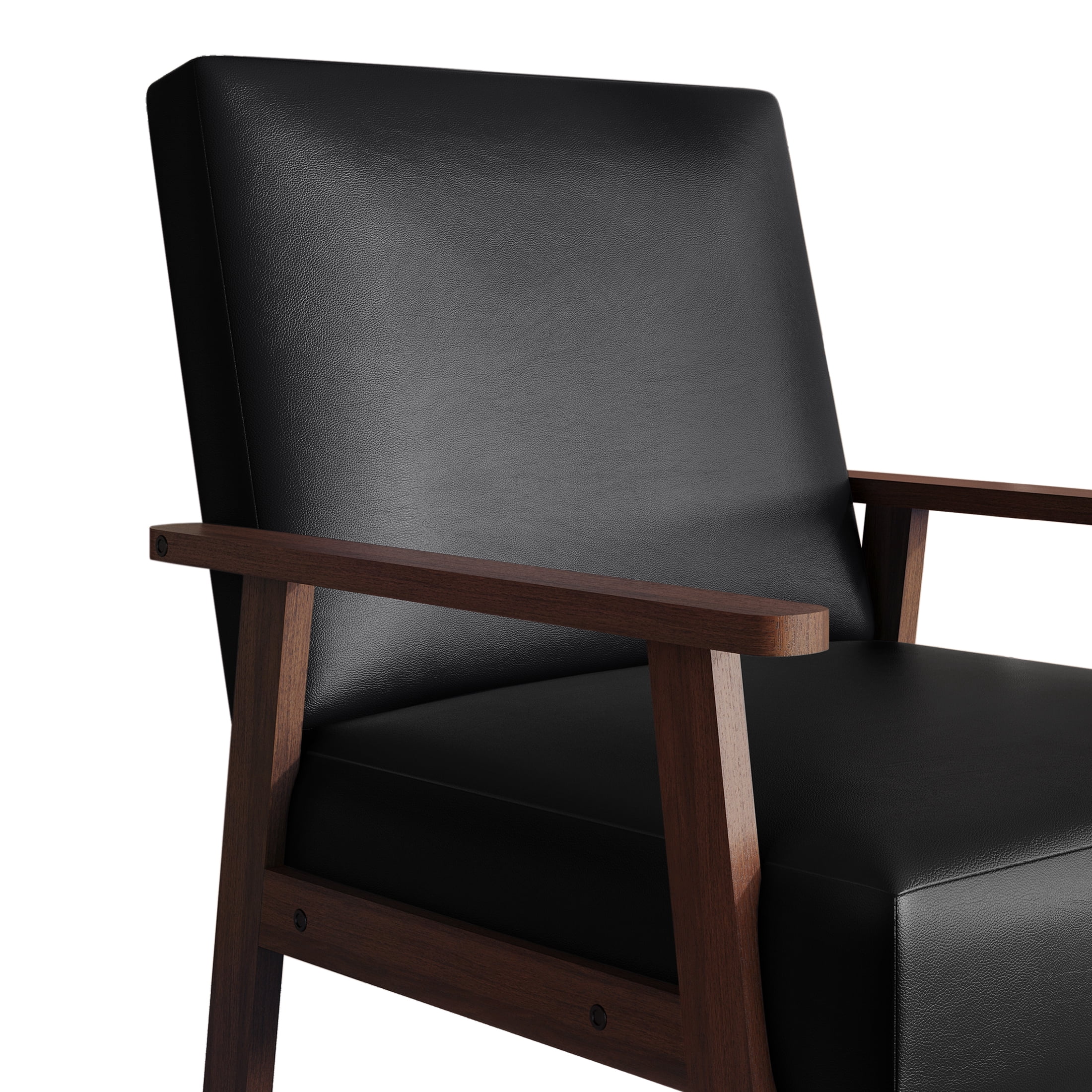 Castle Place Contemporary Accent Chair, Black