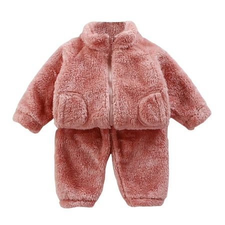 

Lauty 9-12 Month Boy Clothes Boys Clothes 5T Baby Boy Fleece Jacket Girl Winter Clothes Coat Toddler Boy s Clothing Sweater+ Pants 2pcs Boys Outfit Set Red 12-18 Months