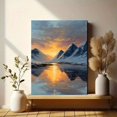 thumbnail image 6 of UXIEQU Mountain Sunset Reflection Canvas Wall Art Print 15.75x11.81 Inches, 6 of 8