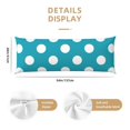 thumbnail image 3 of Naloa Sky Blue And White Polka Dot Body Pillow Cover, Pillowcases with Hidden Zipper Breathable Long Pillow Case (Pillows are not included,20x54 inch), 3 of 7