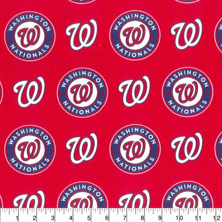 MLB Washington Nationals 58 100% Cotton Sports Logo Craft Fabric By the Yard Multi-color